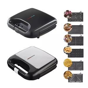 <span class=keywords><strong>Sandwichera</strong></span> Eléctrica 4 en 1, Waflera con <span class=keywords><strong>Placas</strong></span> Antiadherentes Extraíbles, Parrilla para Sándwiches de Acero Inoxidable, Panini para un Desayuno Fácil - Product Image 5