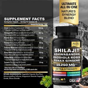 OEM Private Label Shilajit капсулы 8 в 1 Травяные поливитамины для мужчин и женщин - Product Image 2