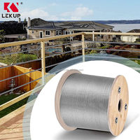 Hochwertiges Edelstahlkabel 304, 7x19 1x19 10mm 316 304 Edelstahl-Drahtseil für Balustraden und Deckgeländer