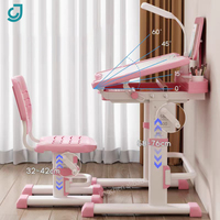 Bureau d'apprentissage ergonomique pour enfants sans MOQ, chaise réglable en hauteur pour l'étude à domicile des élèves, avec lampe de table pour enfant