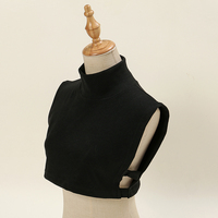 Faux col élégant d'écharpe de cou doux de couleur unie avec des sangles élastiques femmes col détachable en cachemire