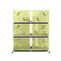 Cage d'élevage pour pigeons en fer, volière multi-niveaux, grande porte, enclos en fil métallique, plateau, cadre de nidification, roulettes, pour petits oiseaux, toutes saisons