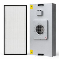 Unit Filter Kipas FFU 2x2 HEPA FFU-500 Sistem Filtrasi Udara Plafon Ruang Bersih dengan Pipa Konduit FFU