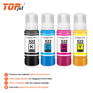 <span class=keywords><strong>Tinta</strong></span> de Recarga Compatible Topjet <span class=keywords><strong>522</strong></span> T522 Premium a Base de Agua en Botella para Impresoras <span class=keywords><strong>Epson</strong></span> <span class=keywords><strong>522</strong></span> ET2710 1110 ET2720 4700 - Product Image 3