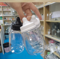 Botol Minuman Plastik Amber 500ml Desain Kustom Grosir Pabrik untuk Minyak, Dapat Didaur Ulang