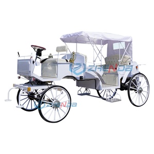 Fashion all-white electric sightseeing carriage, simple station wagon with white ceiling for parks - Product Image 2