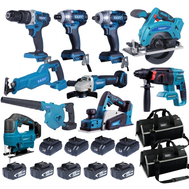 EKIIV  6.0Ah 21V Power Hammer Drills Cordless Electric Brushless Rotary Hammer Machine Power Tools