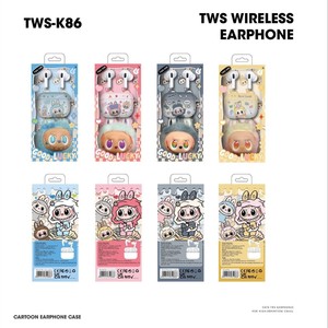Écouteurs sans fil TWS K86 BT 5.4 avec étui en peluche de dessin animé - Product Image 4
