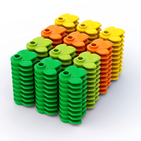 Bebricks 32607 Pièces de construction Plaque de base ronde 1x1 avec 3 feuilles Pièces de construction en briques Pièces colorées Jouets