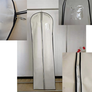 Vente chaude en gros directement de l'usine, robe de mariée de luxe rose personnalisée, sac de <span class=keywords><strong>vêtement</strong></span>, robe de mariée avec fermeture éclair - Product Image 3
