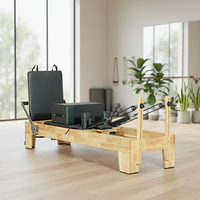 MJD W15 Lit de Pilates pour l'entraînement du tronc - Matériau en chêne, design portable pour studio de Pilates et exercices corporels