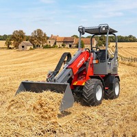 Kostenloser Versand: 4-Rad-Kompaktlader für den Heimgebrauch – Leistungsstarker Frontlader mit importiertem Motor, multifunktional und anpassbar für die Weide