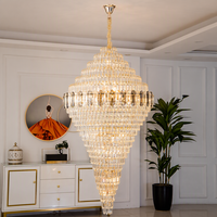 Lustre moderne Yuhuaqu de grande taille pour villa, salon, escalier, hôtel, lustres en cristal de luxe pour hall d'hôtel