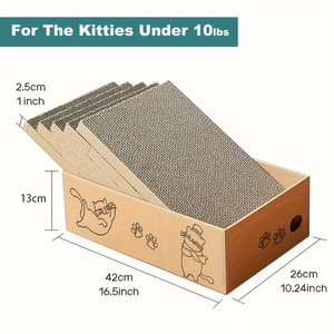 Integrated paper <b>cat</b> bed, <b>cat</b> <b>scratching</b> <b>board</b>, multi-functional claw sharpening <b>board</b>, all-season universal cardboard box, - Product Image 4