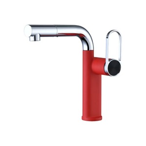 Art Basin Mixer Single Handle Pull Out <b>Spray</b> Ceramic Valve Core Deck <b>Mounted</b> Faucet - Product Image 5