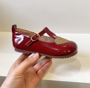 Chaussures à talons scintillantes en forme de cœur pour filles, idéales pour les mariages et les fêtes, sandales de demoiselle d'honneur pour enfants et tout-petits, vente en gros - Product Image 5