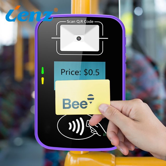Cashless Payment Card Reader NFC Bus Validator POS Terminal for Public Transportation Bus Ticket System