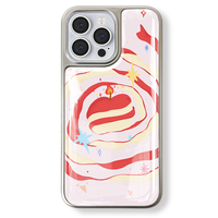 Coque de téléphone en résine époxy pour Iphone16 16pro/promax 15 15promax/14promax/14pro 14/13 13pro 12 11 coque à bords argentés galvanisés