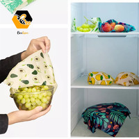 100% enveloppes alimentaires en cire biologique réutilisables, écologique, durable, zéro déchet, couverture de cuisine pour les aliments afin de conserver la fraîcheur, enveloppe en cire d'abeille