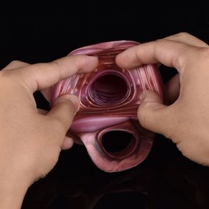 YOCY Fantasy Penis Cover Large Silicone Penis Enlargement Hollow Male Delayed Ejaculation Sleeve Sex <b>Toy</b> <b>for</b> <b>Man</b> Stimulator - Product Image 3