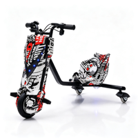 Trottinette électrique à 3 roues pour enfants, très vendue, avec batterie au lithium 36V 3.0AH, trike électrique à dérive, 15 km/h, avec Bluetooth