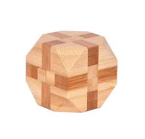 Coffret de casse-têtes en bambou naturel : Sphère Kongming Lock 3D, <span class=keywords><strong>cube</strong></span> de réflexion, <span class=keywords><strong>jouet</strong></span> d'entraînement logique pour enfants, cadeau - Product Image 3
