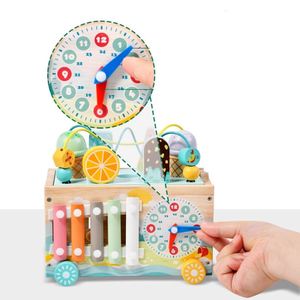 Bloques de laberinto de cuentas, xilófono, juego de pesca, actividades educativas para niños pequeños, juguetes Montessori de madera - Product Image 4