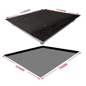 Table de cuisson à induction encastrable 5 foyers, noire, avec surface en verre céramique et panneau tactile, 220V 50/60Hz - Product Image 5