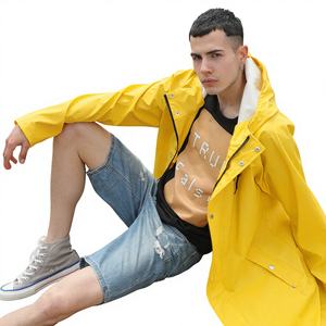 Imperméable en PU thermocollé haute fréquence long et léger pour hommes et femmes, imperméable et cape <span class=keywords><strong>de</strong></span> <span class=keywords><strong>pluie</strong></span> en tissu tricoté, en stock. - Product Image 6