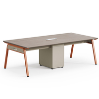 Entreprise commerciale multi-personnes grand bureau de conférence bureau en bois Table de réunion exécutive contemporaine