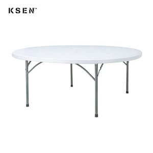 도매 8-10인용 야외 연회 테이블 HDPE 플라스틱 원형 접이식 테이블 (이벤트/웨딩용) KC-T1075 - Product Image 4