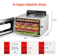 24 Bakjes Commerciële Voedseldroger Digitale Controle Fruit Groenten Dehydrator Voedsel Droogmachine Dehydrator Fruit