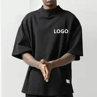 280gsm 100% cotone pianura vuoto Vintage spalla scesa T-shirt Oversize magliette pesanti Logo personalizzato magliette Oversize da uomo