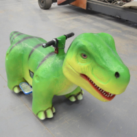 Modèle de scooter animatronique électrique personnalisé à monnayeur pour enfants, en forme de dinosaure, pour parcs d'attractions et centres commerciaux