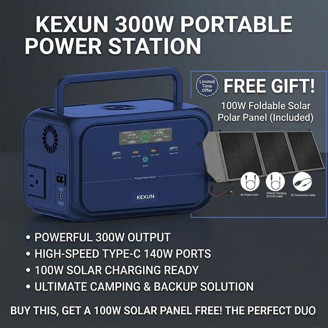 Hot Sale 300W Portable Station 288Wh LiFePO4 Battery Pure Sine Wave Solar Generator Car Compatibility for Outdoor Camping Home