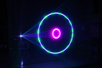 Gothylight Moving Head Laser Light Animation 3D 10w RGB Led Halo Ring ILDA et DMX Control 100-240V 8.6kg