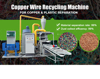 Machine de recyclage de câbles en cuivre usagés, séparateur de fils, extracteur de rebuts à 99 % de pureté, la plus vendue