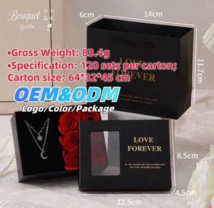 Juego de Joyería de Jabón en Forma de Rosas, Regalo Hecho a Mano para San Valentín/Día de la Madre, Collar de Jabón Artificial, Caja de Regalo con Empaque Premium - Product Image 2
