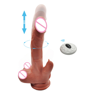A buon mercato realistico artificiale enorme Silicone Dildo morbido spinta vorticoso cazzo vibrante giocattoli per adulti del sesso per le donne e le ragazze - Product Image 4