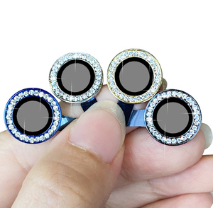 Protezione per Obiettivo <span class=keywords><strong>Fotocamera</strong></span> con Glitter e Diamanti per <span class=keywords><strong>iPhone</strong></span> 16/15/14/<span class=keywords><strong>13</strong></span>/12/11 Pro Max, Copertura Metallica per <span class=keywords><strong>Fotocamera</strong></span> - Product Image 4