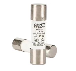 ฟิวส์ชุด <span class=keywords><strong>RT28</strong></span> RT28N-<span class=keywords><strong>32</strong></span> <span class=keywords><strong>RT28</strong></span>-63 RT28N-32X <span class=keywords><strong>RT28</strong></span>-63X 10x38 14x51 100KA AC500V GG 2A 4A 6A 10A 40A 50A 63A ฟิวส์ RO15 - Product Image 1