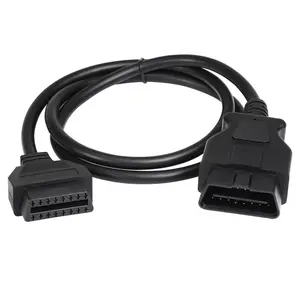 Personalizado 16 pin feminino masculino carro j1962 obd ll 2 obd obdii obd2 obd ii cabo de extensão do conector