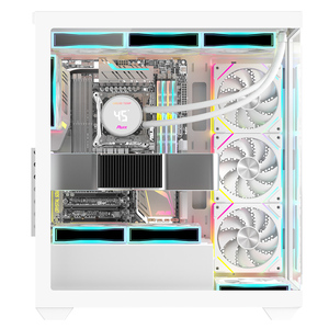 Ruix Carnival Super nuevo diseño PC Case Mecro ATX precio barato PC Case en 1K precio Gaming Cabinet Fish Tank PC Case con <span class=keywords><strong>RGB</strong></span> Fans - Product Image 4