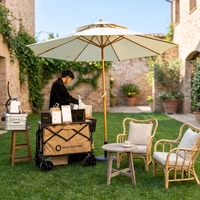Parasol d'extérieur pliable grand format avec mât central, idéal pour le jardin et le camping, imperméable, tente de plus de 3000 mm pour 3-4 personnes, populaire en ligne