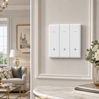 Interruptor Eléctrico de Pared Blanco Ultrafino de 1/2/3/4 Vías, 18W, Inteligente, con Puertos USB Tipo C de Carga Rápida, Enchufe de Pared de 13A para Reino Unido