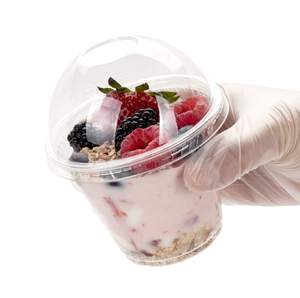 Logo personnalisé bols à <span class=keywords><strong>fruits</strong></span> emballage alimentaire clair rond 12oz 16oz 32oz Deli conteneur avec couvercles - Product Image 6