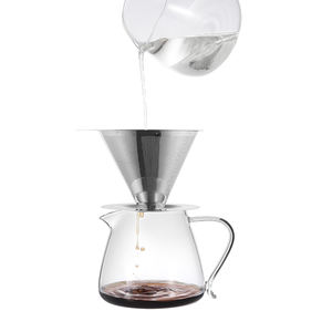 <span class=keywords><strong>Carafe</strong></span> à café en verre fabriquée à la main en acier inoxydable filtre réutilisable goutte à goutte cafetière portable Offre Spéciale - Product Image 6