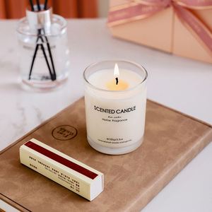 Juego de Regalo de Velas Aromáticas de Cera de Soya con Etiqueta Personalizada al por Mayor 2023, en Frascos de Vidrio Blanco y Negro - Product Image 5