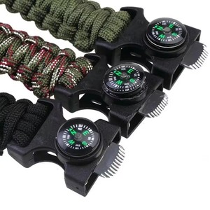 Top Vente Multifonctionnel 5-en-1 Boussole D'urgence Portable Alpinisme Randonnée Survie Bracelet - Product Image 3