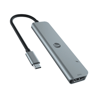 VCOM Grosir Hub 6 Port Tipe C USB C ke 4K HDMI 3*USB3.0 PD3.0 Adaptor Sinkronisasi Data Docking Station